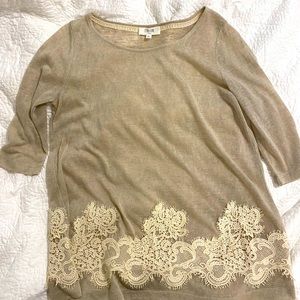 Tan Lace Tunic